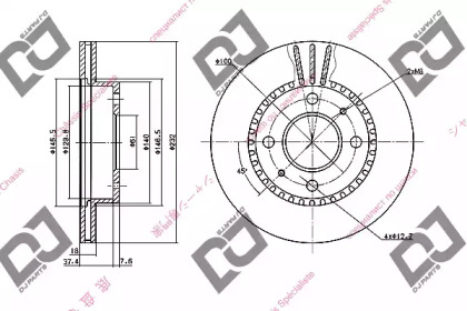 Тормозной диск DJ PARTS BD1059